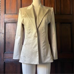 Stella McCartney Khaki Single Button Blazer Size 8